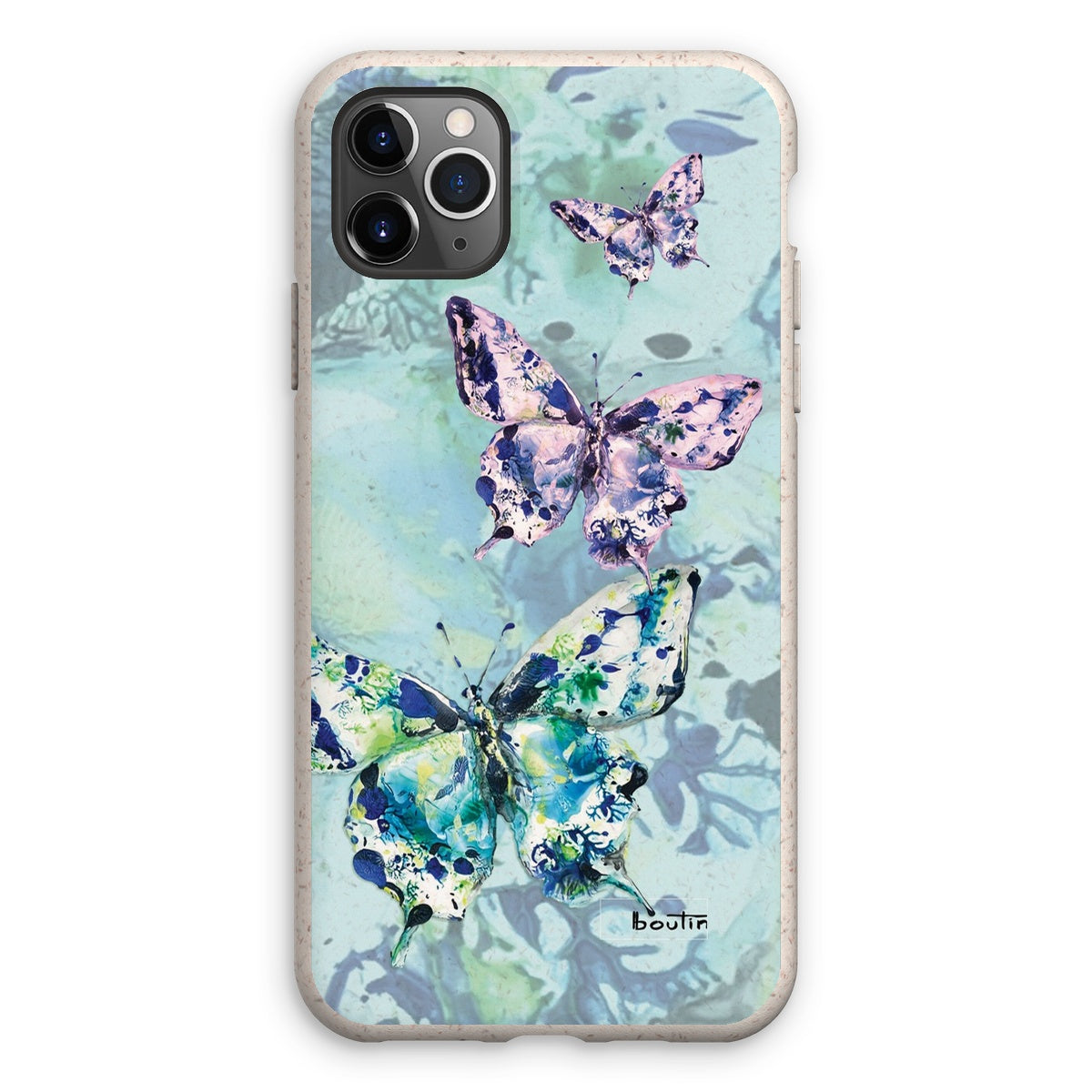 Papillons lilas étui cellulaire écologique