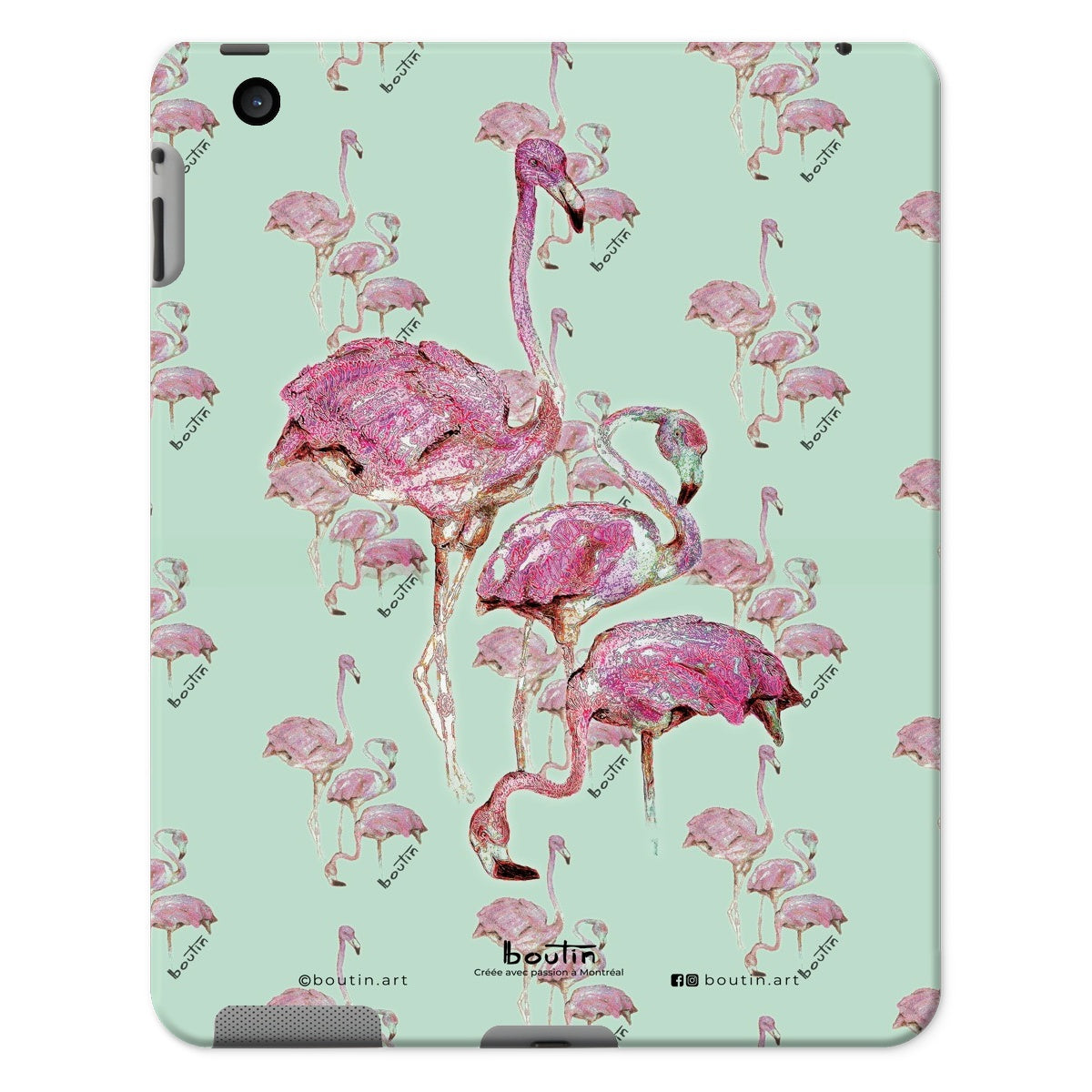 Flamand vert étui pour Ipad