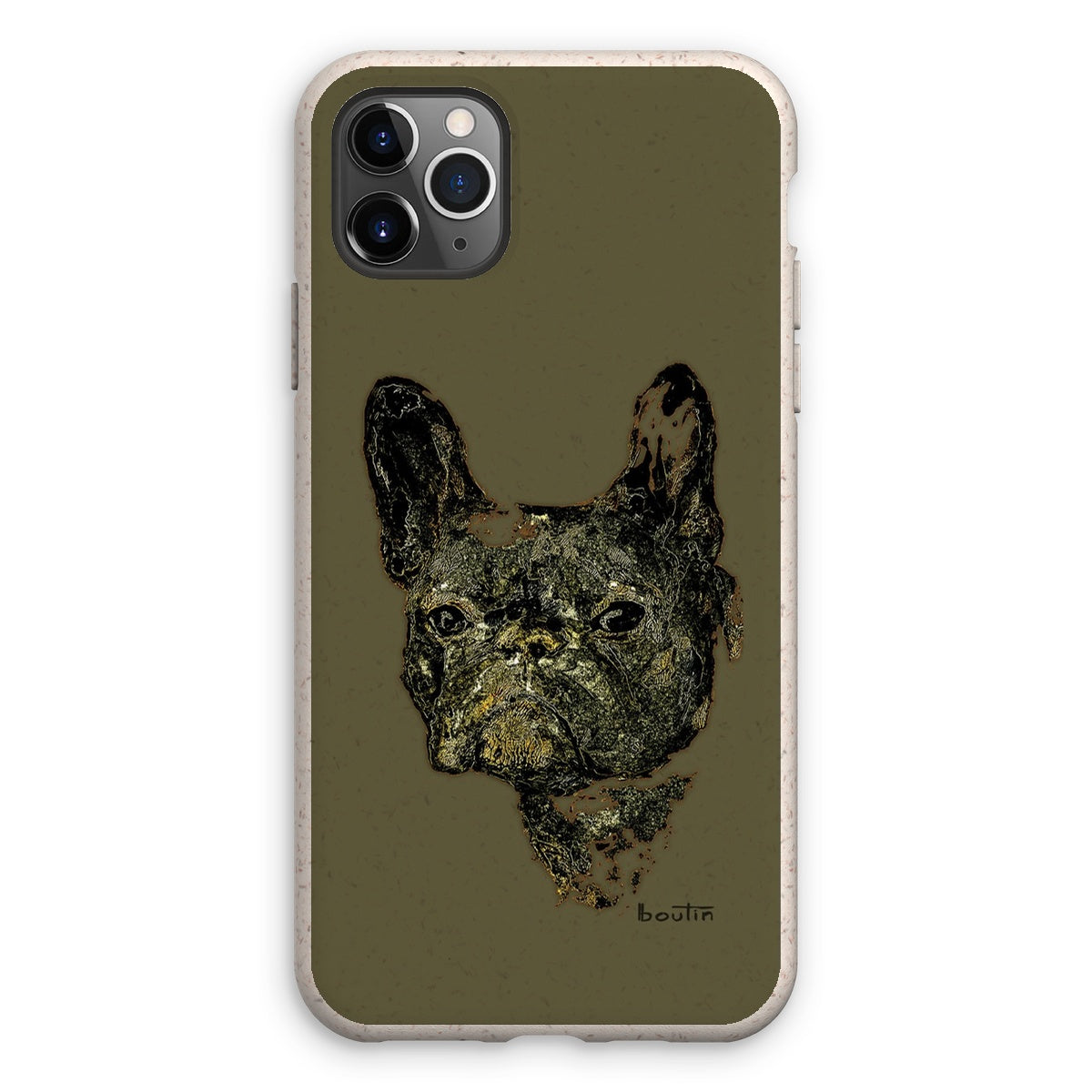 Le Roi George Kaki - Bouledogue français -Étui de téléphone écologique