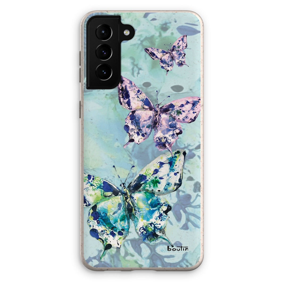 Papillons lilas étui cellulaire écologique