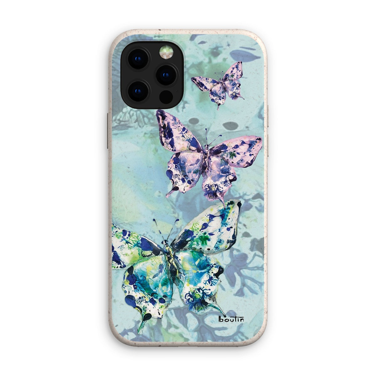 Papillons lilas étui cellulaire écologique