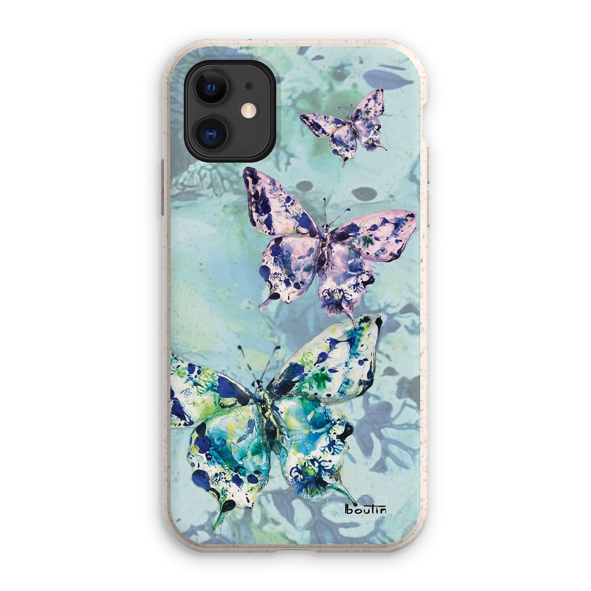 Papillons lilas étui cellulaire écologique