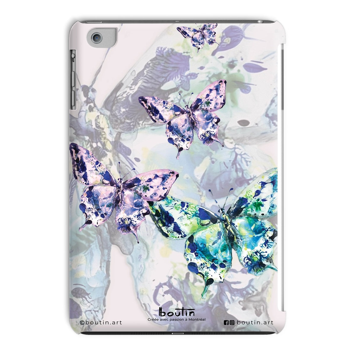 Papillons lilas étui pour iPad