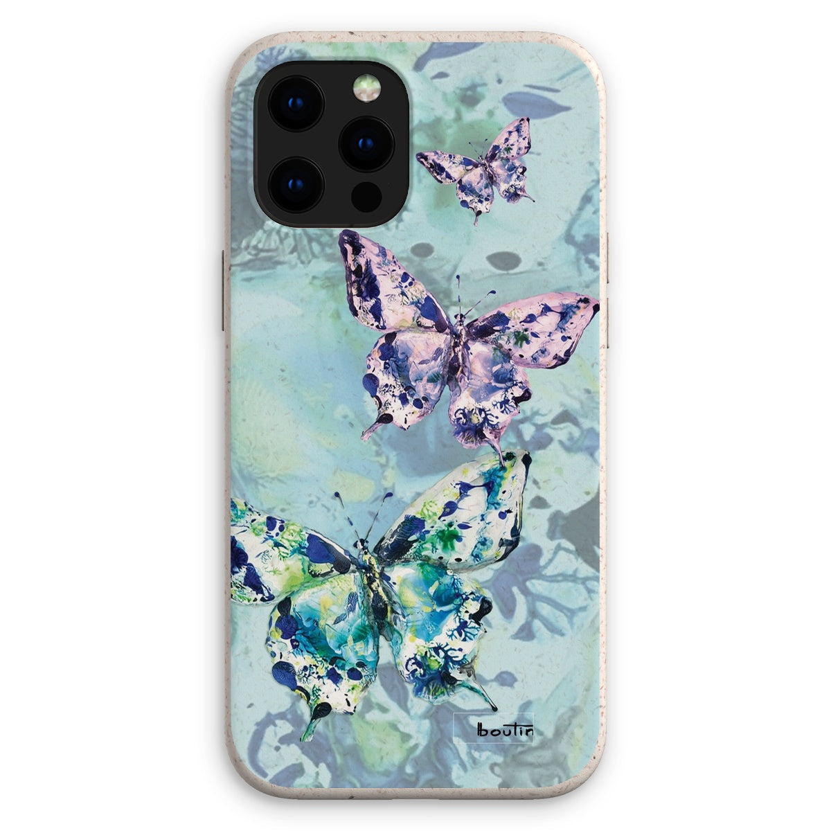Papillons lilas étui cellulaire écologique