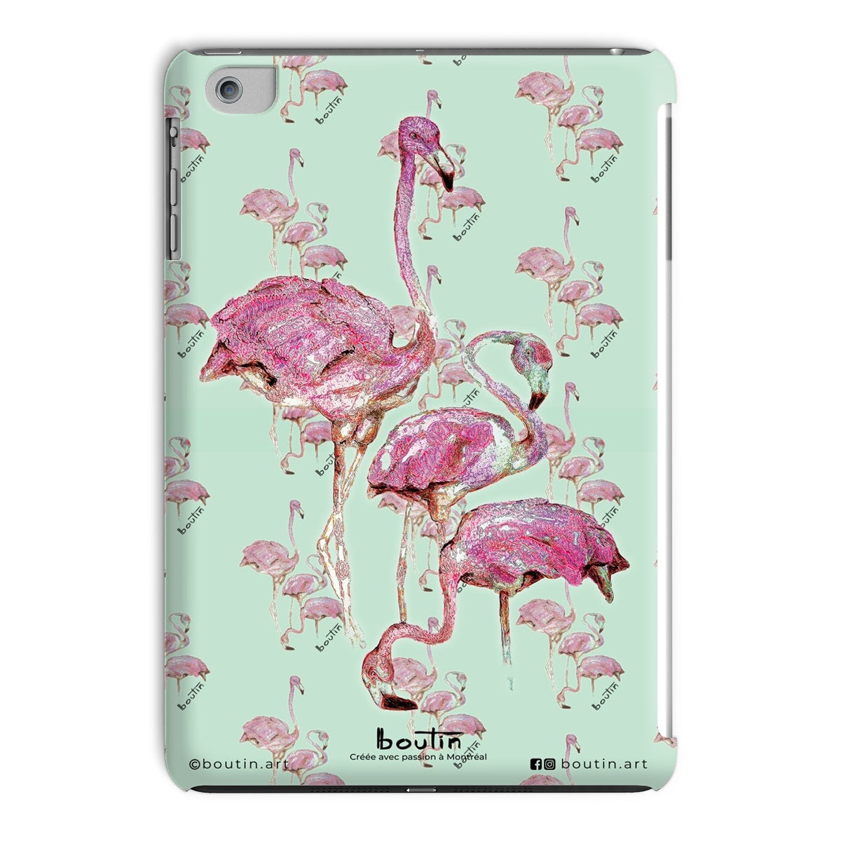 Green Flamingo Ipad Case