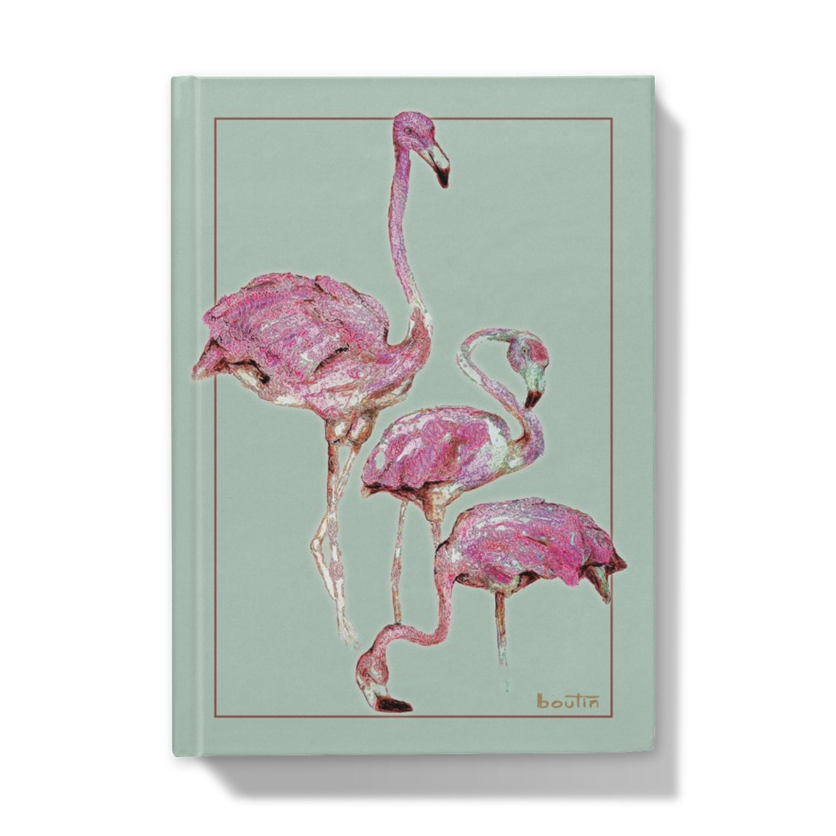 Green Flamingo - Notebook by the artist Boutin